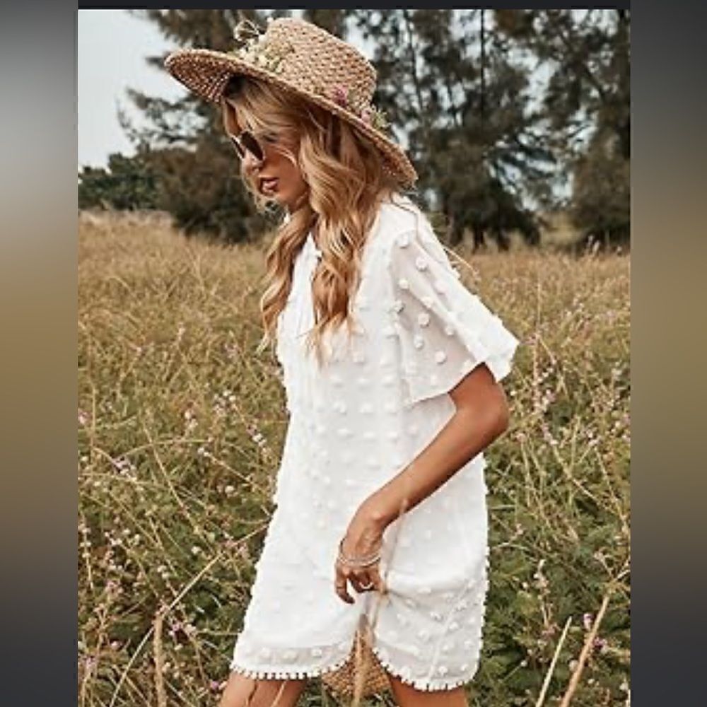 Women’s UMGEE casual summer short sleeve dress tunic small with pockets boho